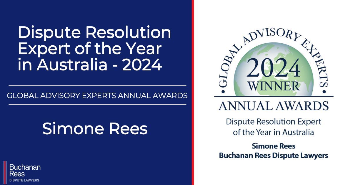 Simone Rees wins GLE Award for Dispute Resolution Expert of the Year