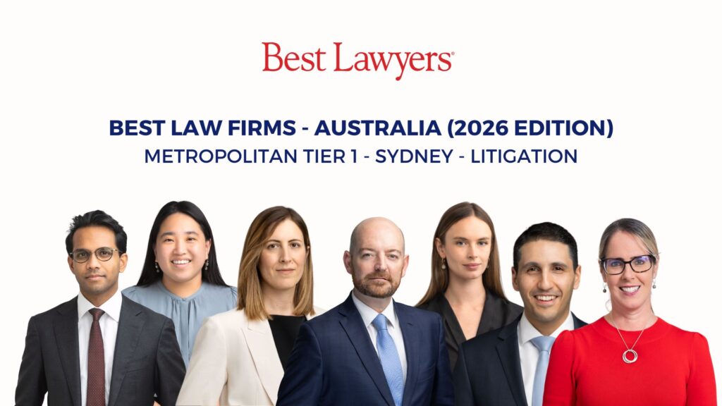 Buchanan Rees Dispute Lawyers Named Tier 1 Litigation Firm in Metropolitan Sydney in the 2026 edition of Best Law Firms™ – Australia